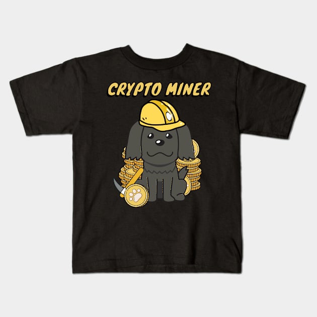 Crypto Miner Sheepdog Kids T-Shirt by Pet Station